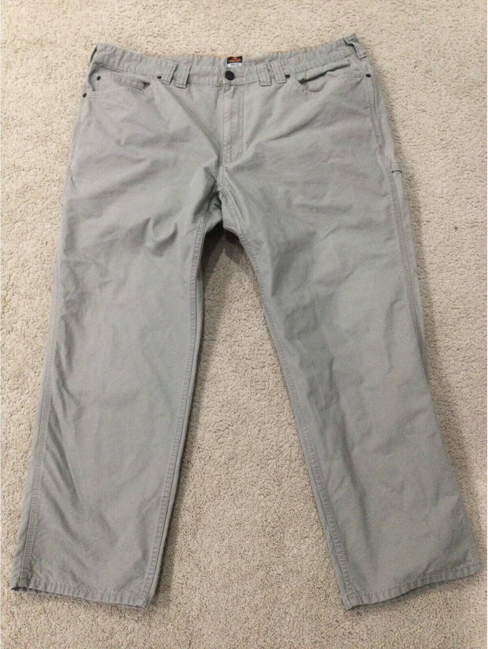 Ridgecut Toughwear Mens Carpenter Work Pants Size 46X32 Khaki Utility